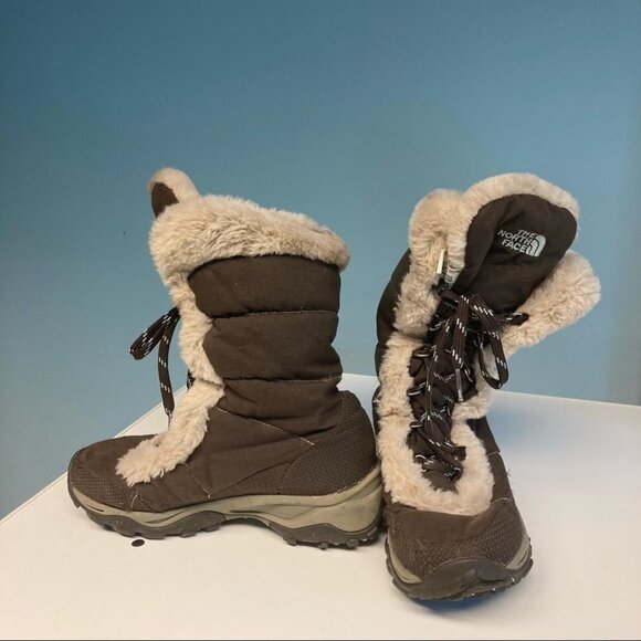 THE NORTH FACE  Sz 6 Down Lined Faux Fur Wintergrip Boots - Picture 5 of 15